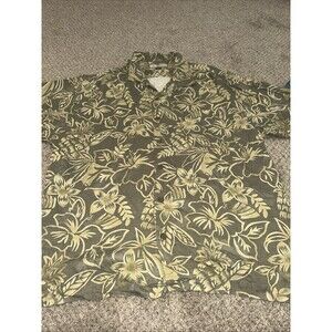 Tommy Bahama Mens 100% Silk Multi Color Floral Hawaiian Shirt XL